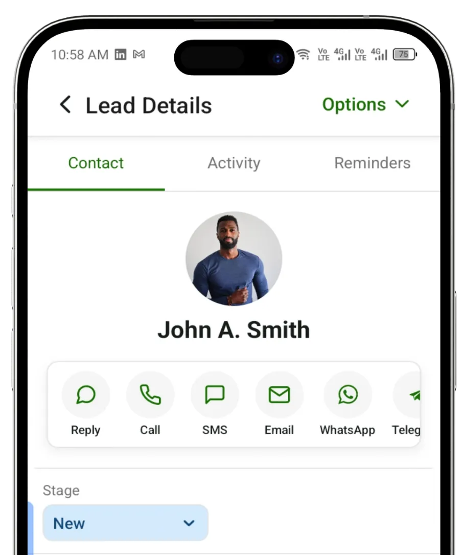 PloverCRM mobile ready visual